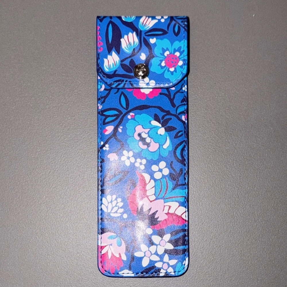 Vera Bradley Blue Floral Pencil Case